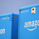 An Amazon sign is pictured at the Amazon Fulfilment Centre in Peterborough, east England.